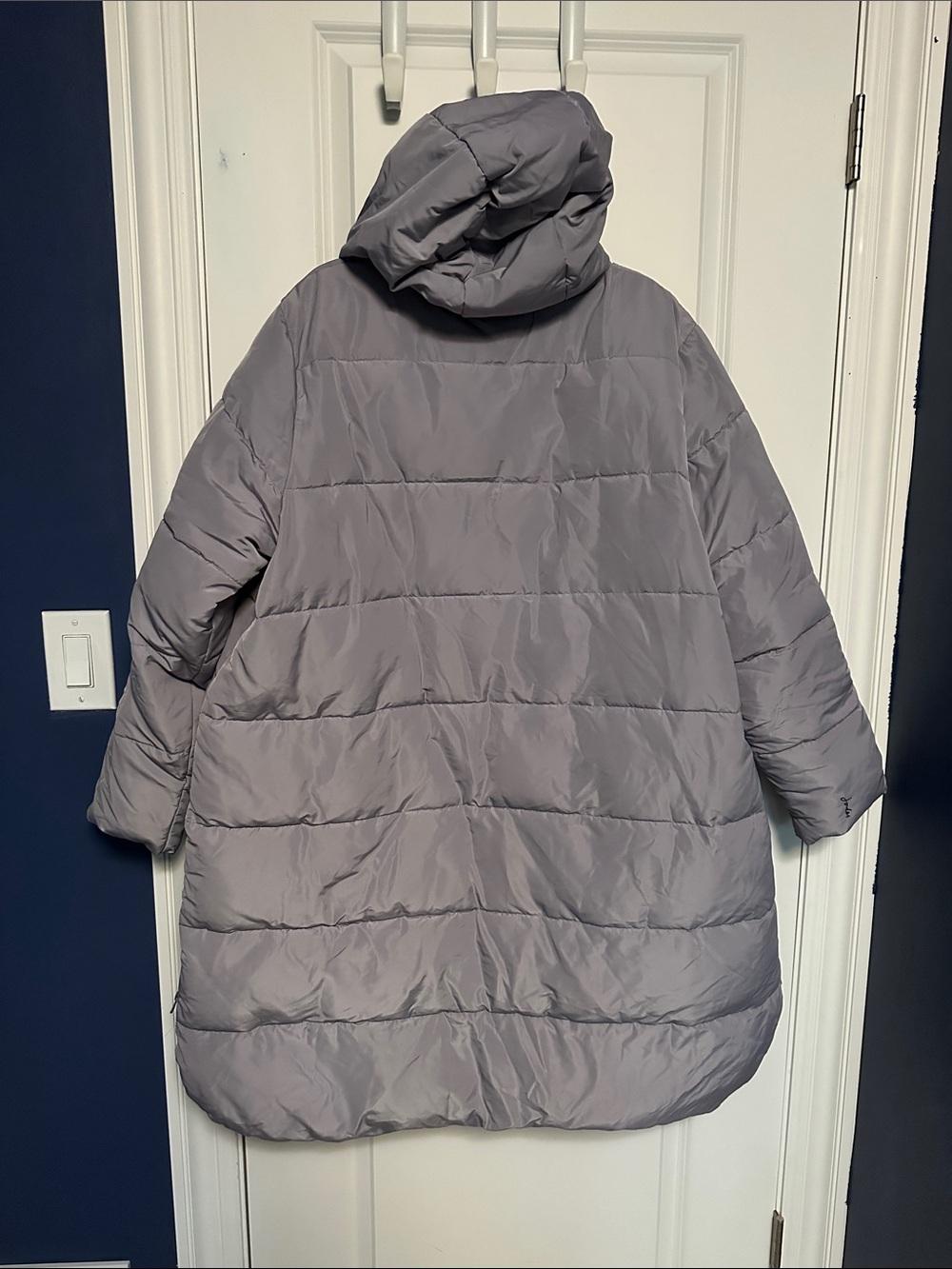 Joules Oversized Hooded Quilted Puffer Coat in Lavender Size US 16 - Picture 2 of 12